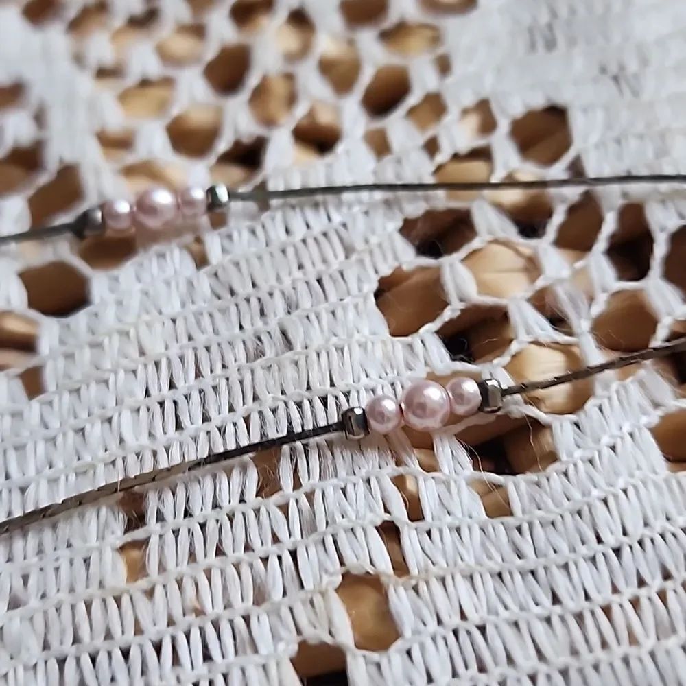 Vintage Beaded Chain Necklace Made In Korea